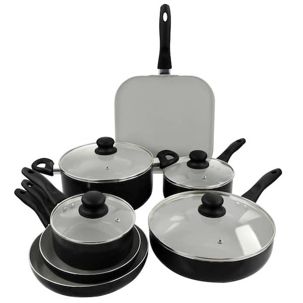 11 Piece Nonstick Cookware Sets Granite Non Stick Pots Pans Set