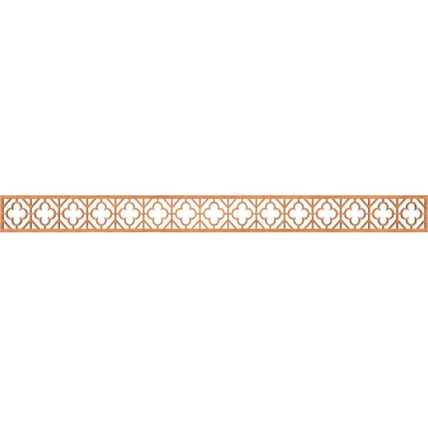 Ekena Millwork Hazelton Fretwork 0.25 in. D x 46.375 in. W x 4 in. L Cherry Wood Panel Moulding