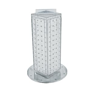 12 in. H x 4 in. W Pegboard Tower with 16-Gift Pockets in Clear