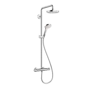 Croma Select S 2-Spray46 in. Dual Showerhead and Handheld Showerhead in Chrome