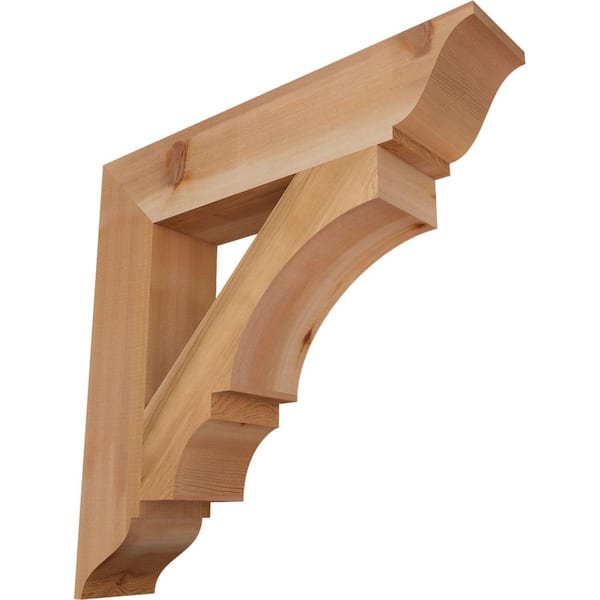 Ekena Millwork 5.5 in. x 30 in. x 30 in. Western Red Cedar Balboa Traditional Smooth Bracket