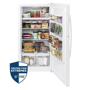 32.8 in. 17.3 cu. Ft. Frost Free Defrost Upright Freezer in White