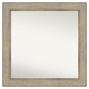 Trellis Silver 32 in. x 32 in. Custom Non-Beveled Wood Framed Bathroom Vanity Wall Mirror