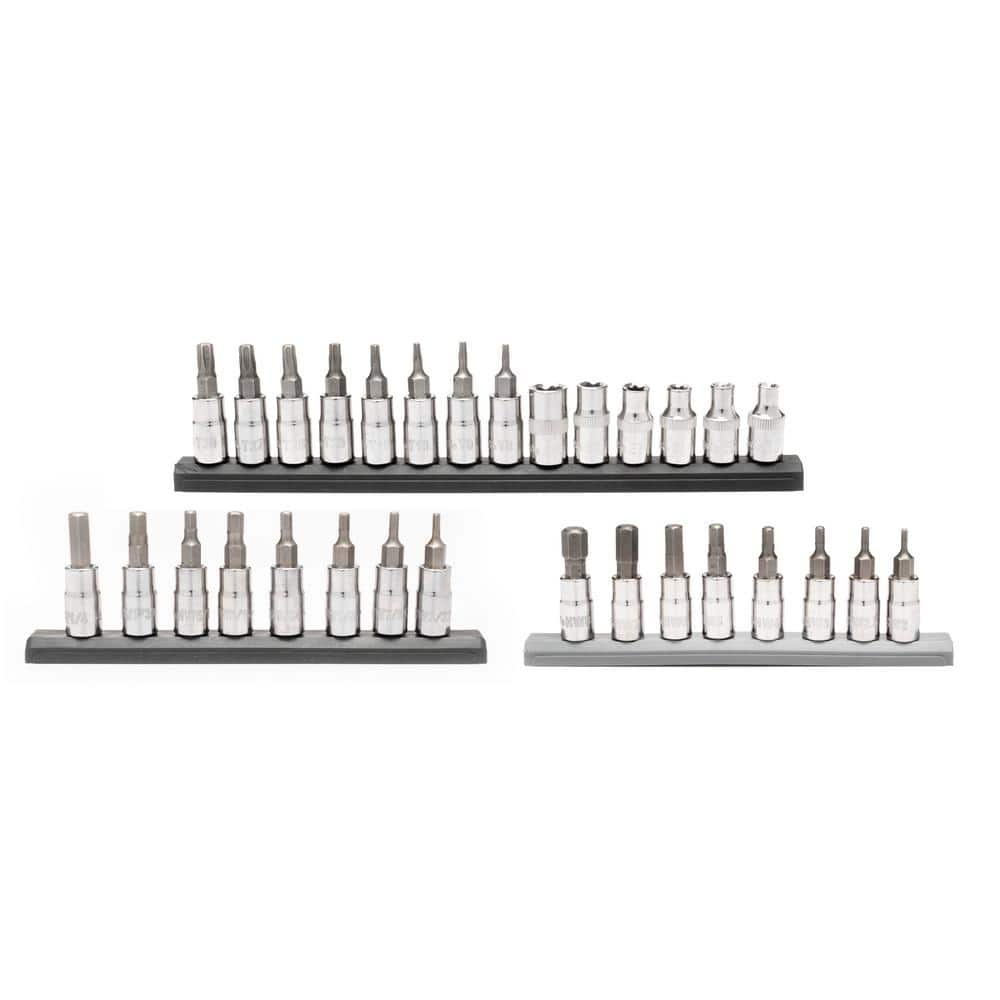 Husky 1/4 in. Drive SAE/Metric Hex/Torx Bit Socket Set (30Piece