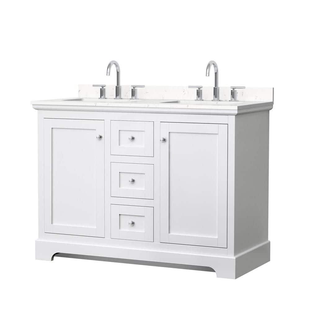 Avery 48 in. Double Freestanding White Bath Vanity with Top price history on PriceWatchPro
