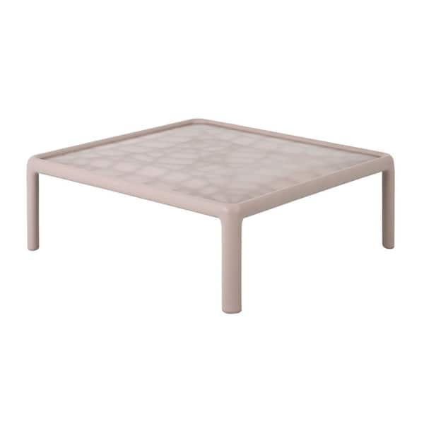 Lagoon Laurel Gray Resin Outdoor Coffee Table