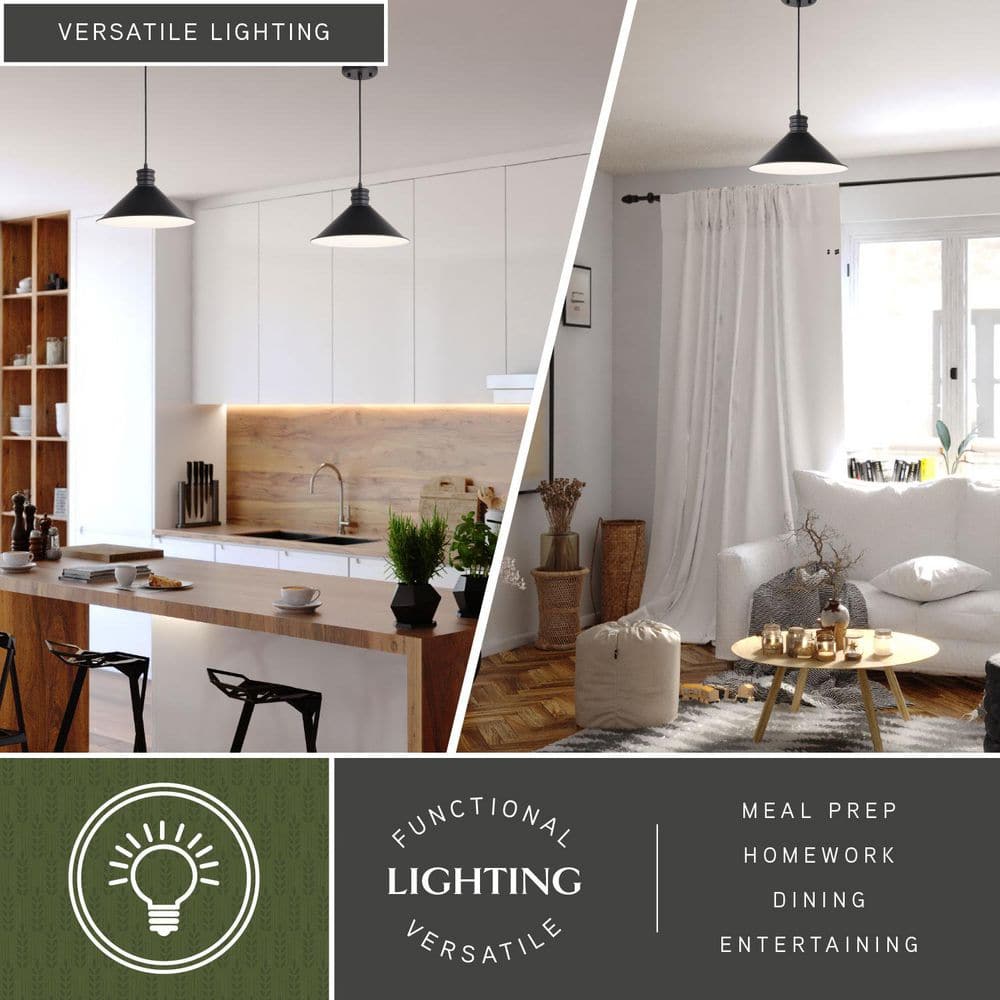 Akron 12" Matte White Interior Industrial Cone Pendant Light