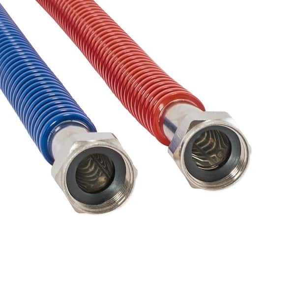 LSP WFF-124-PP UltraCore 3/4" FIP Braided Water Heater Connectors 24" Long 