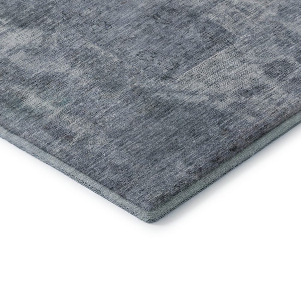 Mayfield Premium Machine Washable Abstract AMF1629 Blue 8 ft. x 10 ft. Area Rug