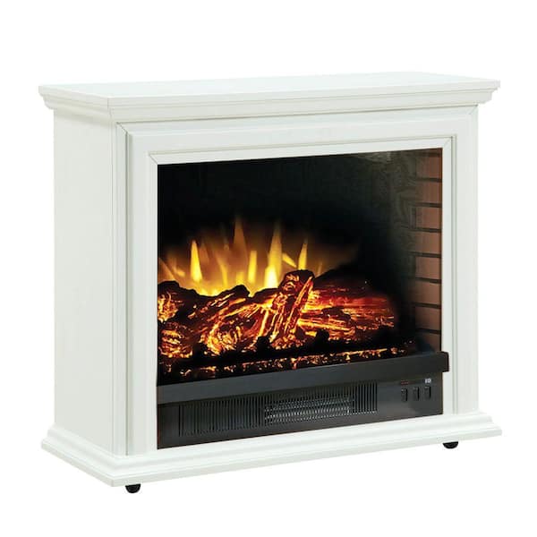 Hampton Bay Derry 32 in. Electric Fireplace in White-DISCONTINUED