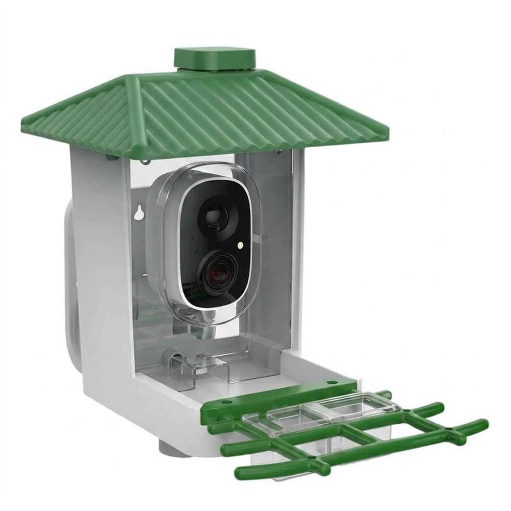 bird whiteページ SenQWFa Green Plastic Wall Mount Smart Bird Seed Feeder Camera