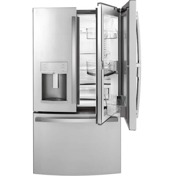 https://images.thdstatic.com/productImages/67016f35-23e1-426a-b4f3-6b3ce828fa22/svn/fingerprint-resistant-stainless-steel-ge-profile-french-door-refrigerators-pyd22kynfs-76_600.jpg