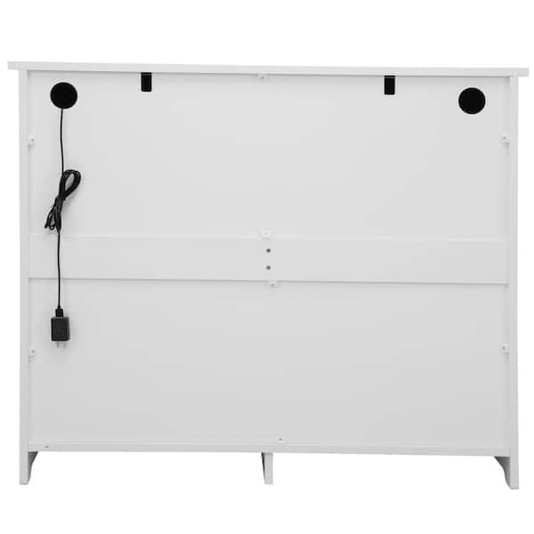 Unbranded - 37.4 in. W x 15.8 in. D x 30.7 in. H Assembled Tilt Out Trash Cabinet in White Kitchen Trash Can w/Deodorizer Device