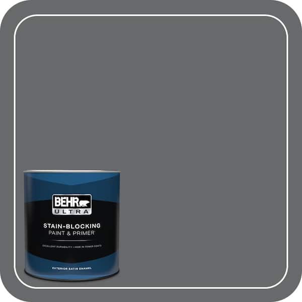 BEHR ULTRA 1 qt. #PPU26-02 Imperial Gray Satin Enamel Exterior Paint & Primer