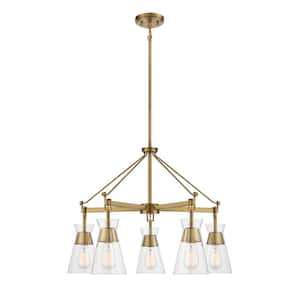 Savoy House Lakewood 8 in. W x 22 in. H 1-Light Warm Brass Statement ...