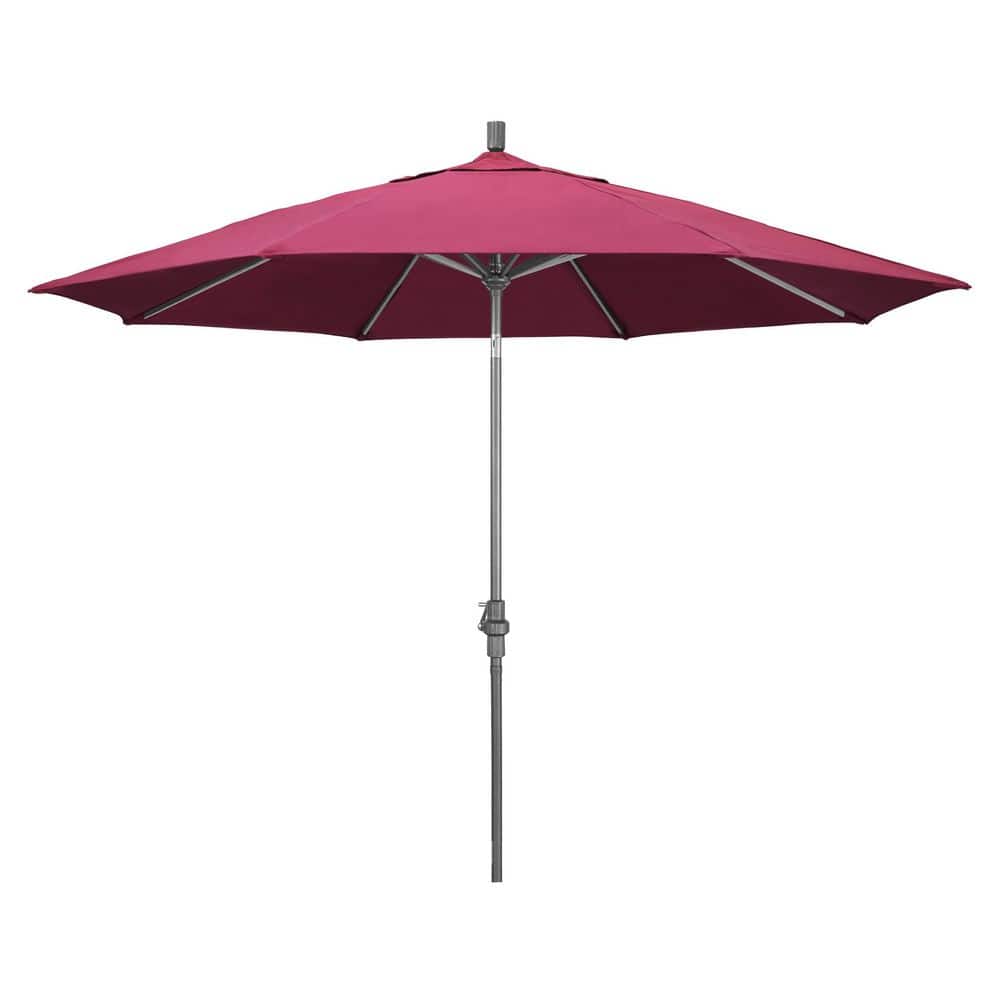 11 ft. HammertoneGrey AluminumMarket PatioUmbrella  AluminumRibs CollarTilt CrankLift in Hot Pink Sunbrella price history on PriceWatchPro