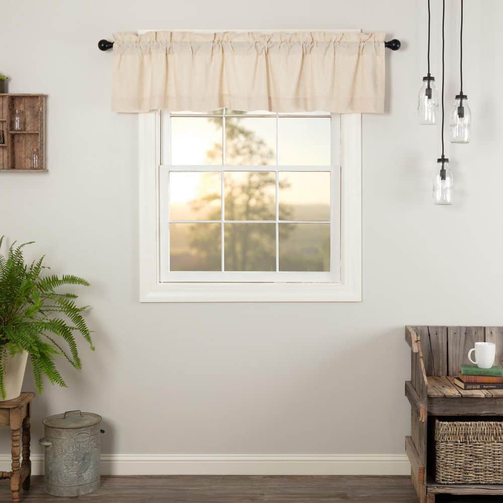 Simple Life Flax 72 in. L x 16 in. W Cotton Linen Blend Valance in Natural Cream price history on PriceWatchPro