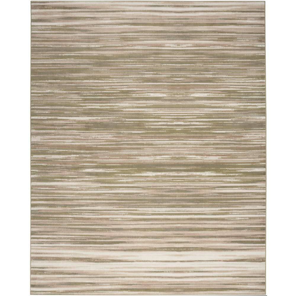 Jubilant Green Ivory 4 ft. x 6 ft. Stripes Contemporary Area Rug price history on PriceWatchPro
