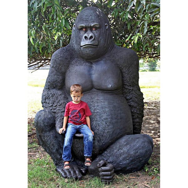 Design Toscano 98 in. H Giant Male Silverback Gorilla Statue NE110088 - The  Home Depot
