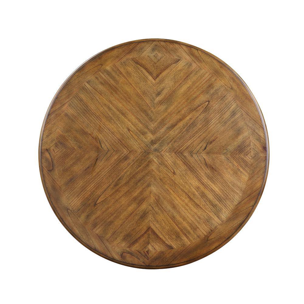 Mitchell Beige and Brown Solid Wood Round Counter Dining Set