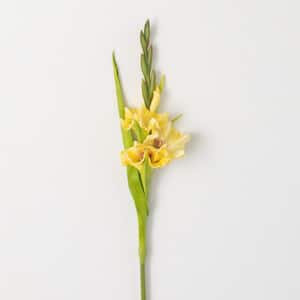 21.5" Artificial Cheery Bright Yellow Gladiola