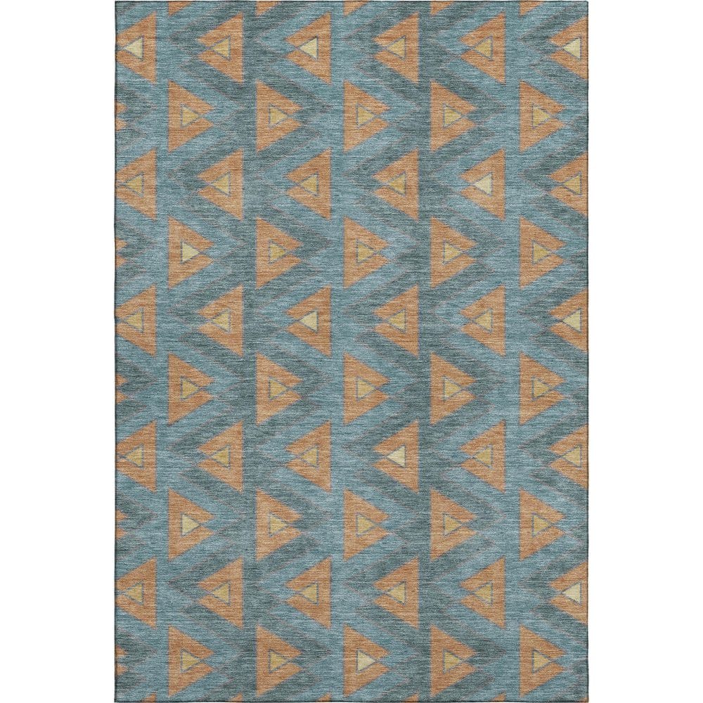 Addison Rugs Mayfield Premium Machine Washable Abstract AMF2560 Teal 10 ...