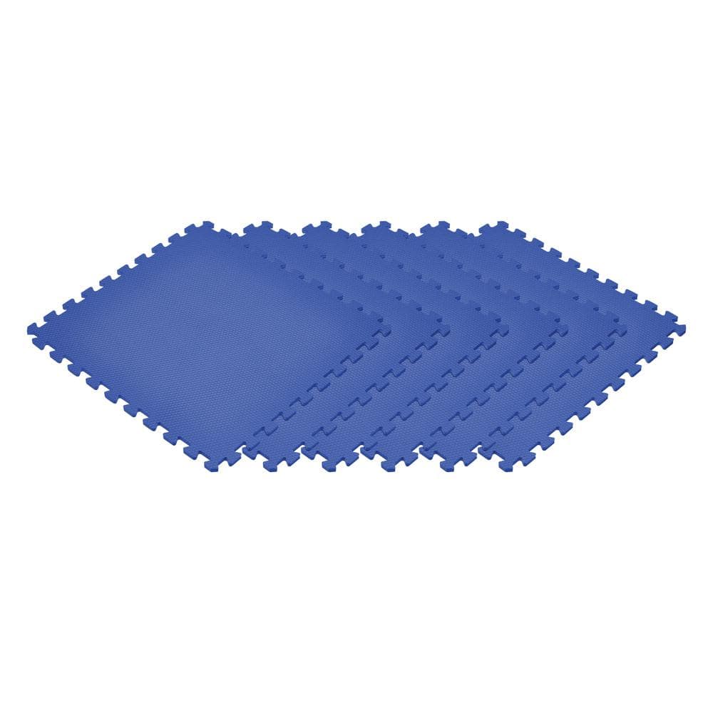 Blue 24 in. x 24 in. EVA Foam Non-Toxic Solid Color Interlocking Tiles (96 sq. ft. - 24 tiles) price history on PriceWatchPro