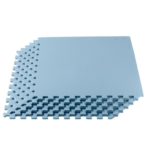 Exercise Puzzle Mat 3/4-in, 24 Sq Ft Blue - ProsourceFit