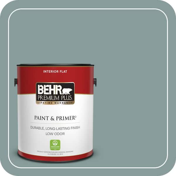 BEHR PREMIUM PLUS 1 gal. #PPU12-04 Agave Flat Low Odor Interior Paint & Primer