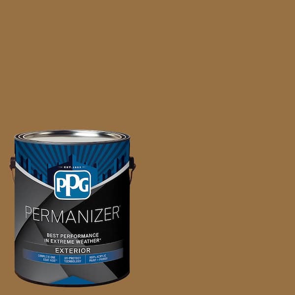 PERMANIZER 1 gal. PPG1087-7 Chewy Caramel Satin Exterior Paint