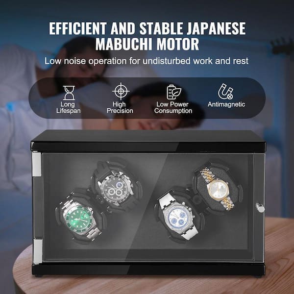 ワインディング WD セット SKYSHALO Watch Winder, Watch Winder for 4-Men's and Women's