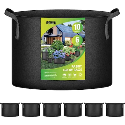 Agfabric Fabric Raised Garden Bed Square Plant Grow Bags Rectangular  Planting Container 8 Grids Black 128 gal 1PCS GB0306P1G128B - The Home Depot