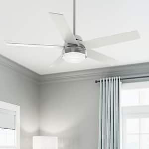 Garland 52 in. Indoor Polished Nickel Ceiling Fan with Light Kit and Wall Switch