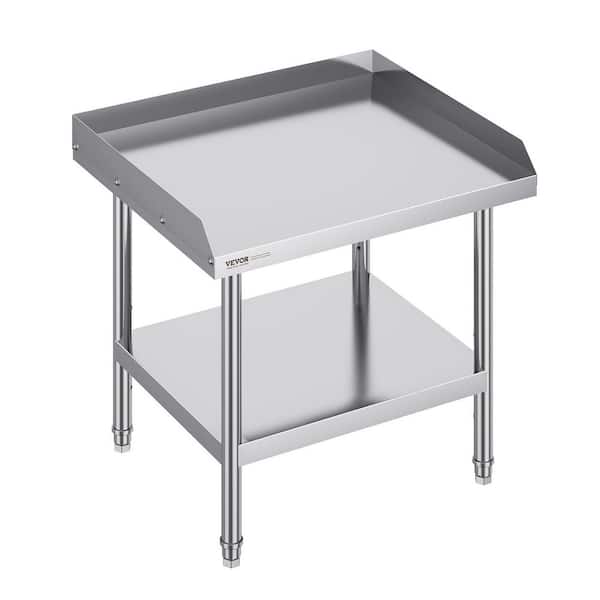 VEVOR Kitchen Prep Table Equipment Stand Grill Table 24 x 28 x 26 in. Stainless Table Storage Undershelf, Silver