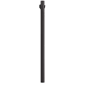 10 ft. Bronze Outdoor Direct Burial Lamp Post with Convenience Outlet and Dusk to Dawn Photo Sensor fits 3 in. Post Top