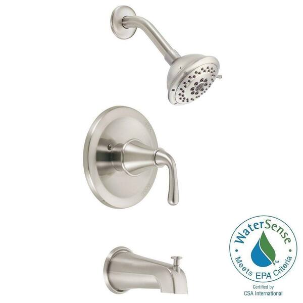 Danze Bannockburn 1-Handle Pressure Balance Tub and Shower Faucet Trim Kit in Brushed Nickel (Valve Not Included)