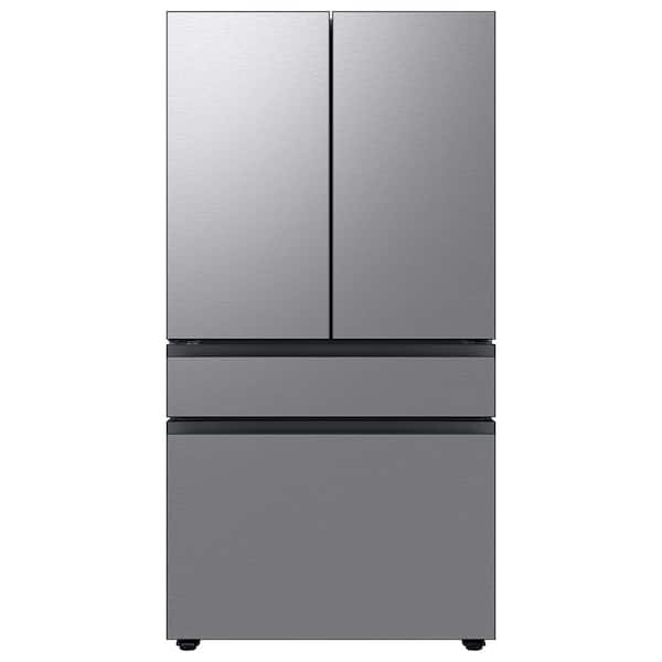Samsung Bespoke 23 cu. ft. 4-Door French Door Smart Refrigerator with Beverage Center in Stainless Steel, Counter Depth