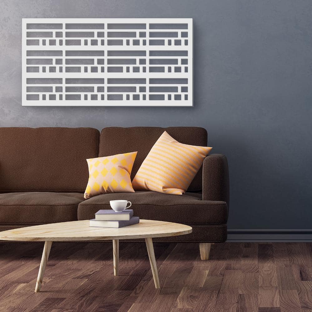 White Polyethylene Decorative Privacy Lattice Panel 2 ft. x 4 ft.