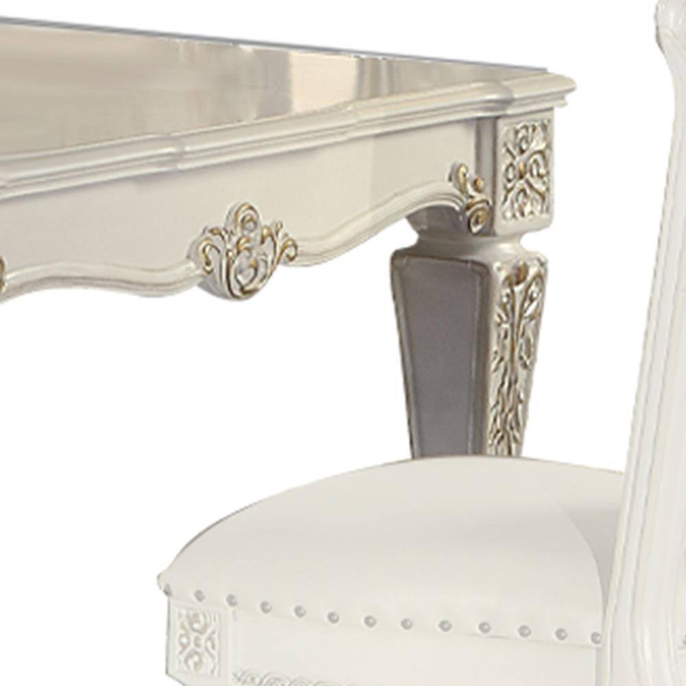 Dresden Bone White 55" Square Counter Height Dining Table