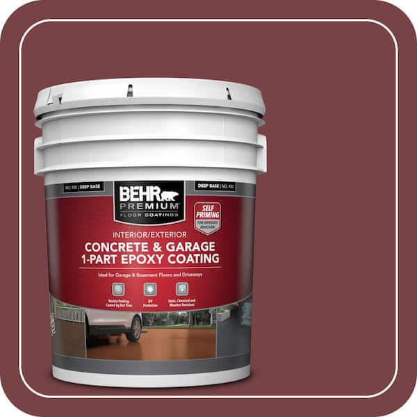 5 gal. #PFC-04 Tile Red Self-Priming 1-Part Epoxy Satin Interior/Exterior Concrete and Garage Floor Paint