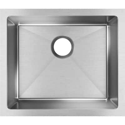 Crosstown 22in. Undermount 1 Bowl 16 Gauge  Stainless Steel Sink Only and No Accessories