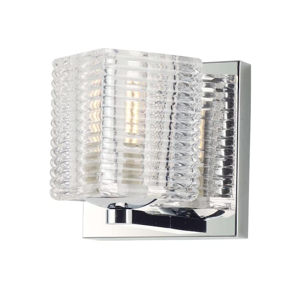 Maxim Lighting Groove 4.75 in. Wide Polished Chrome Sconce