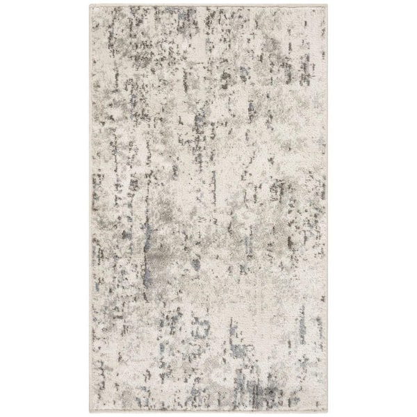 Nourison Concerto Ivory Blue Grey 2 ft. x 4 ft. Distressed Contemporary Area Rug