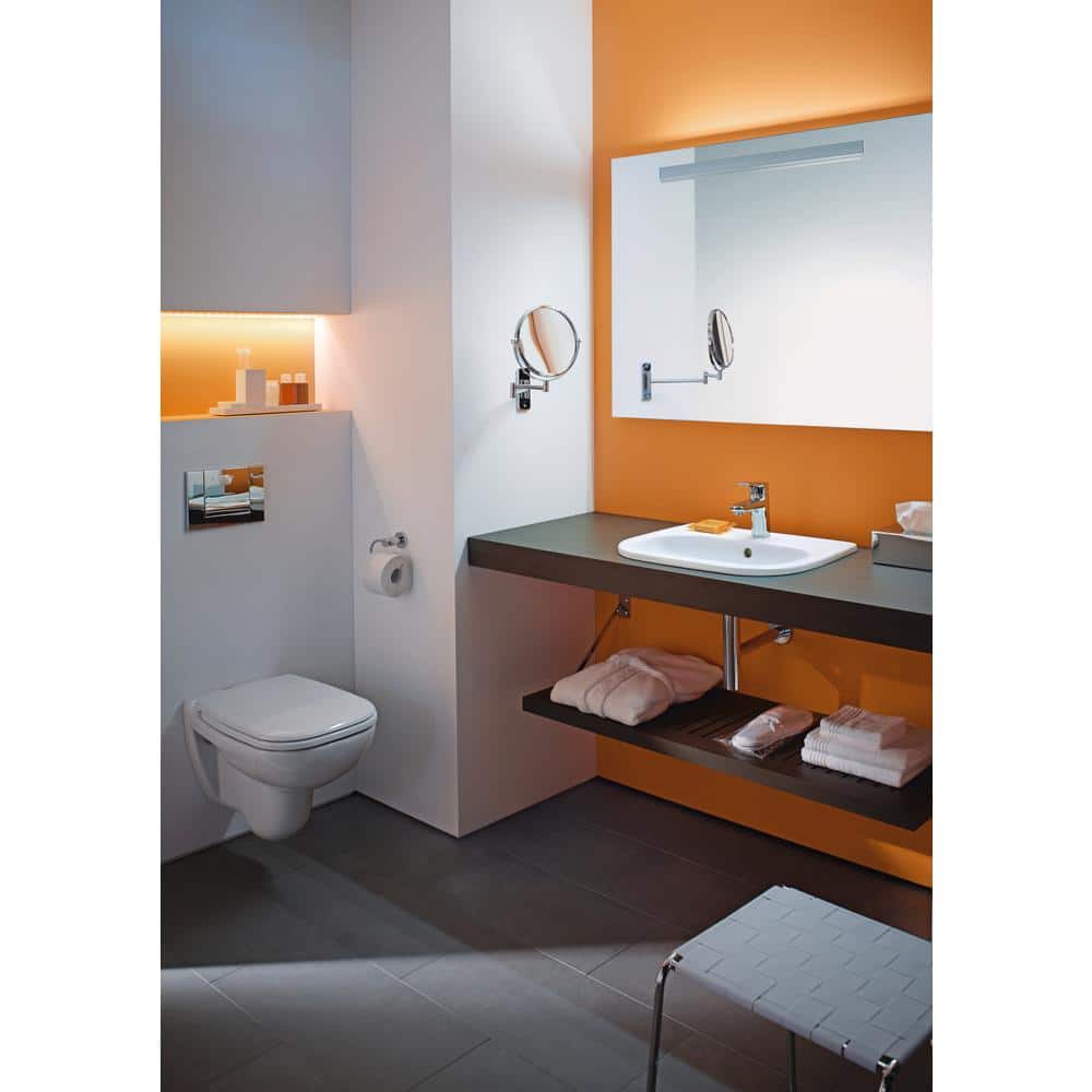 White Wall Mounted Dual Flush Elongated Toilet Bowl