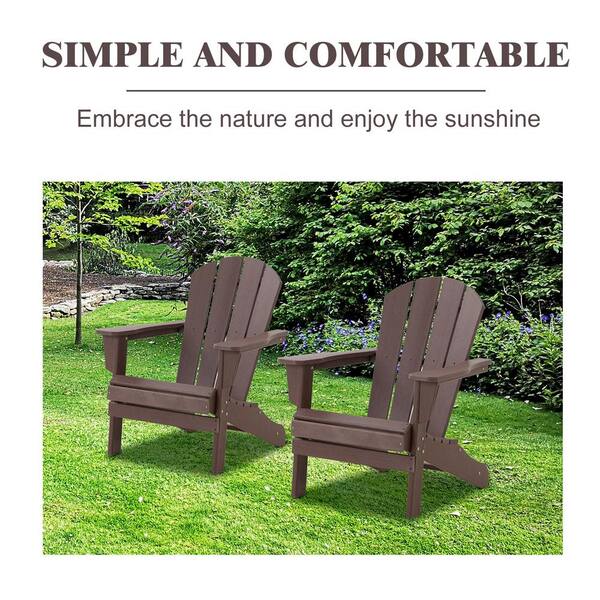 FORCLOVER Brown Reclining Composite Plastic Weather Resistant