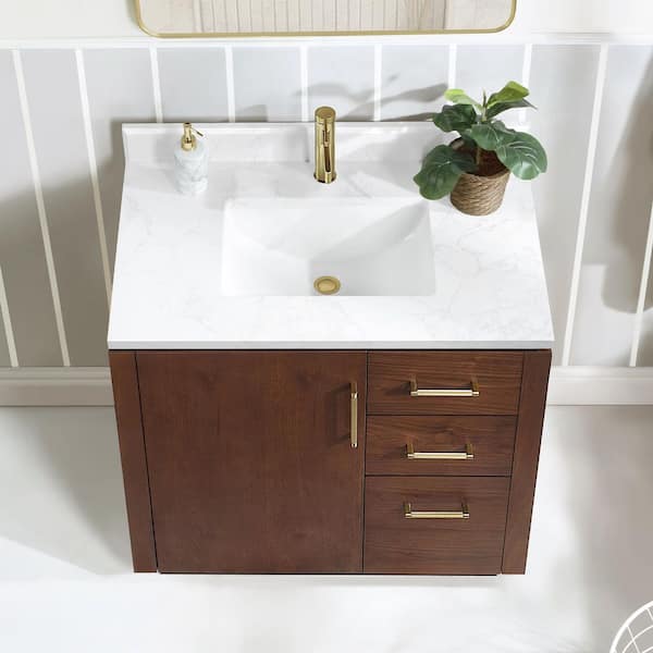 ROSWELL San 36 in.W x 22 in.D x 33.8 in.H Single Sink Bath