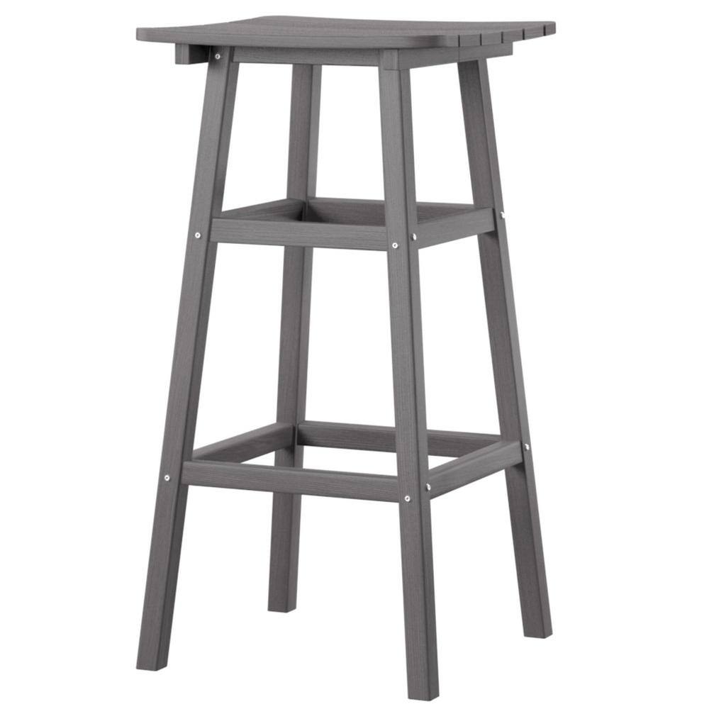 Grey HDPE Plastic Outdoor Bar Table Weather Resistance Outdoor Balcony Tabl