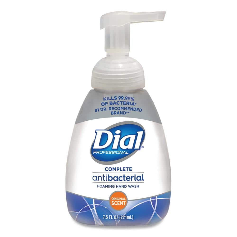 Dial Antibacterial Foaming Hand Wash, Original, 7.5 oz Pump, 8/Carton