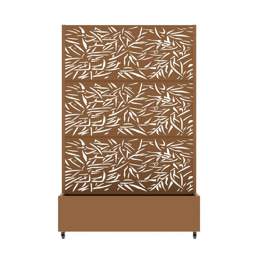 72 in. H x 47 in. W x 16 in. L Metal Brown Rectangle Pots and Planter Raised Box with Trellis for Vine Climbing Plants price history on PriceWatchPro