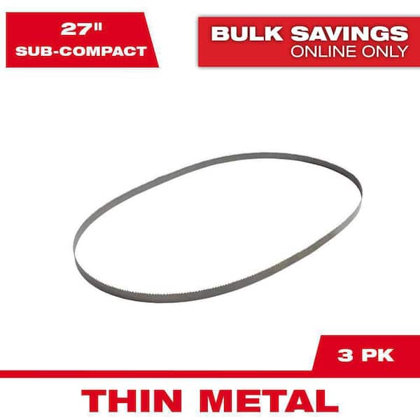 Milwaukee 27 in 18 TPI Sub Compact Steel Band Saw Blade (3-Pack) For M12 Bandsaw